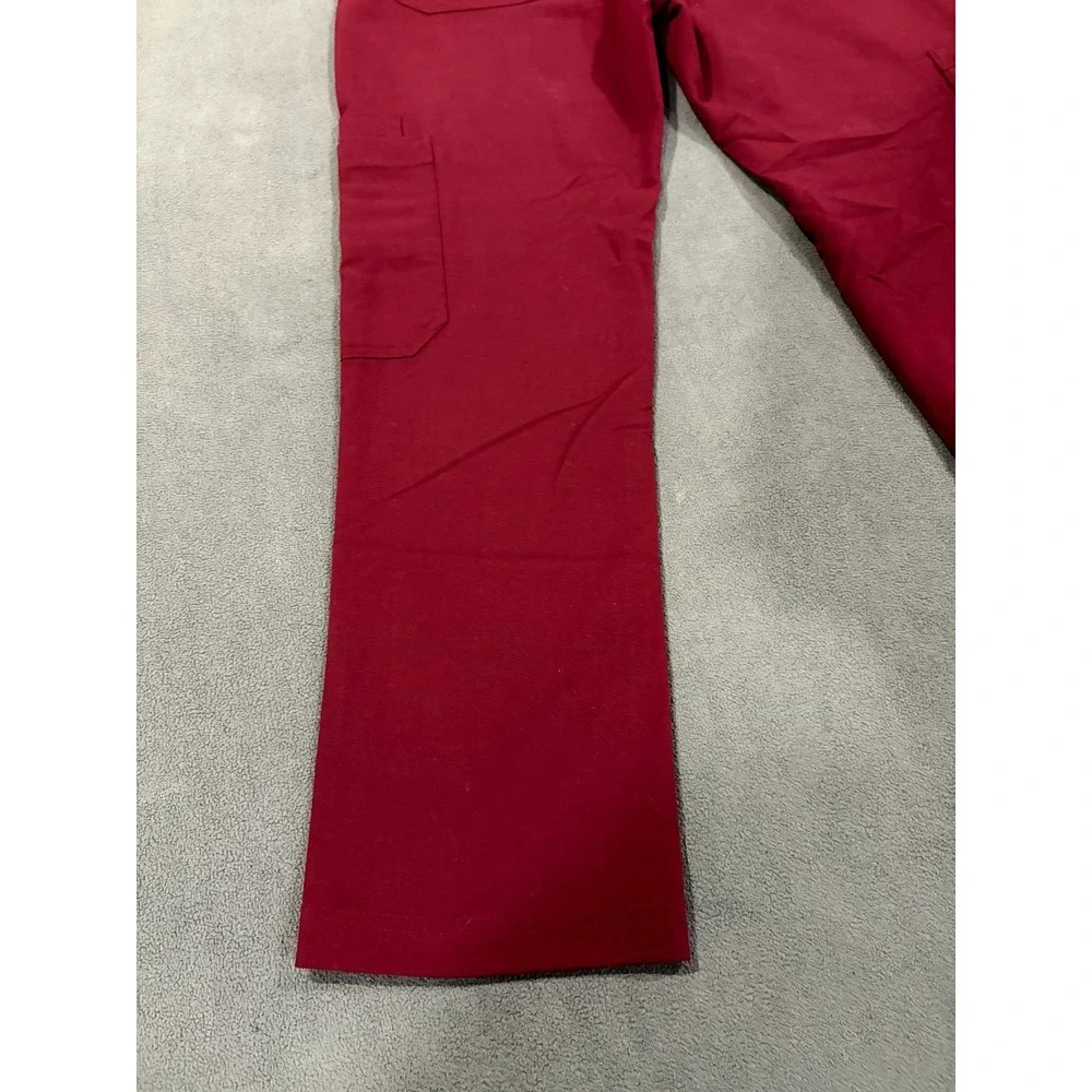 FIGS Technical Collection Cargo Scrub Pants Mens XS/S Red Drawstring Stretch
